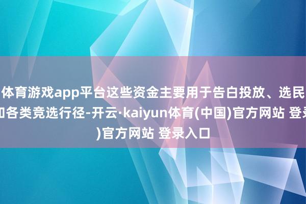 体育游戏app平台这些资金主要用于告白投放、选民动员和各类竞选行径-开云·kaiyun体育(中国)官方网站 登录入口