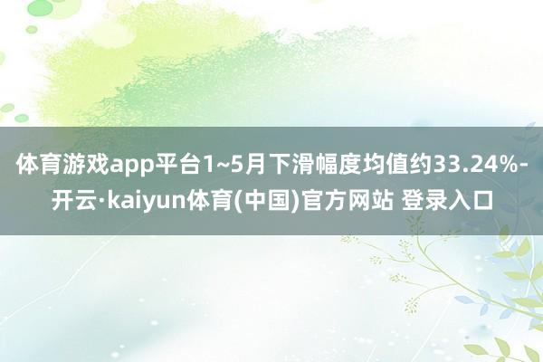 体育游戏app平台1~5月下滑幅度均值约33.24%-开云·kaiyun体育(中国)官方网站 登录入口